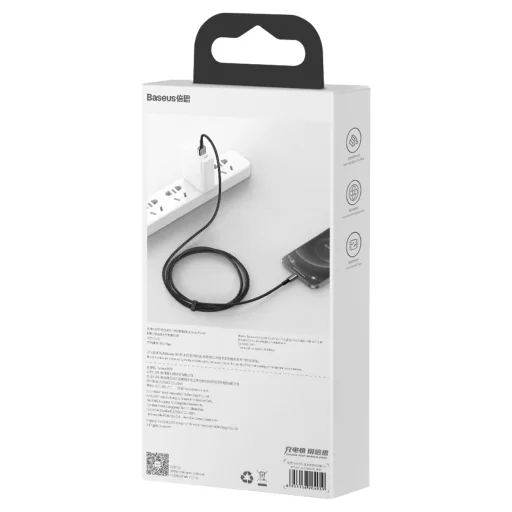 Baseus Tungsten USB - Lightning kábel 2.4A 2m fekete (CALWJ-A01) - 9