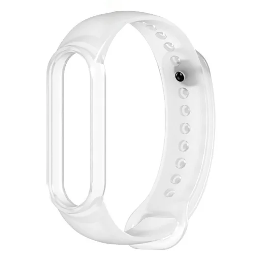 Szilikon Xiaomi Mi Band 5 óraszíj fehér - 1