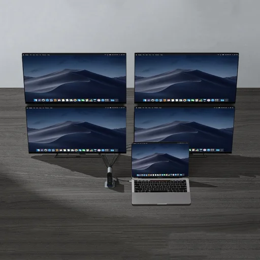 Baseus HUB 3xUSB 3.2 Gen 1 / 2xUSB Type-C / SD és micro SD kártyaolvasó / AUX / 2xDisplayPort / 2xHDMI / RJ45 1 Gbps szürke (CAHUB-HG0G) - 18