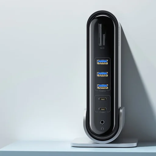 Baseus HUB 3xUSB 3.2 Gen 1 / 2xUSB Type-C / SD és micro SD kártyaolvasó / AUX / 2xDisplayPort / 2xHDMI / RJ45 1 Gbps szürke (CAHUB-HG0G) - 20