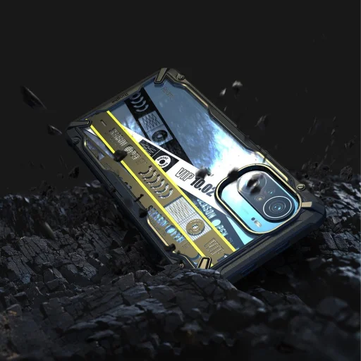 Ringke Fusion X Design PC és TPU tok Xiaomi Redmi K40 Pro+ / K40 Pro / K40 / Poco F3 / Mi 11i fekete (XDXI0026) - 7