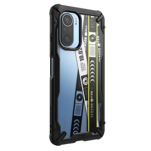 Ringke Fusion X Design PC és TPU tok Xiaomi Redmi K40 Pro+ / K40 Pro / K40 / Poco F3 / Mi 11i fekete (XDXI0026) - 1