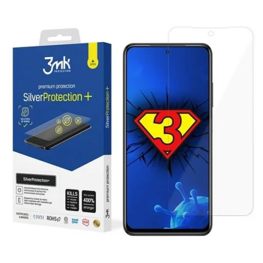3MK Silver Protect+ Xiaomi Redmi Note 10 antimikrobiális kijelzővédő fólia - 1