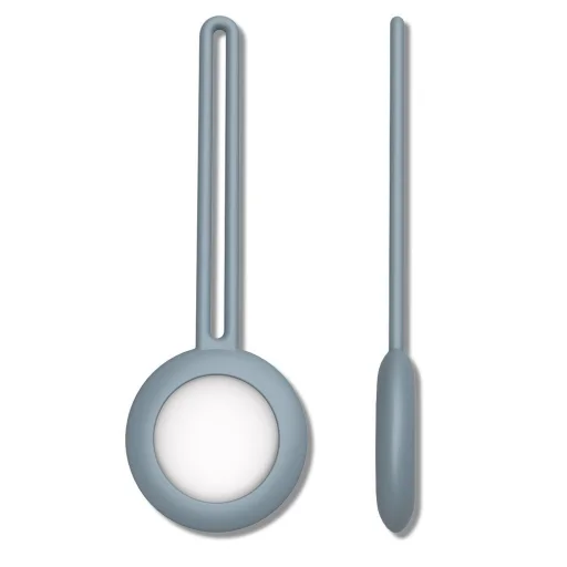 Flexibilis szilikon Apple AirTag tok kulcstartóra kék - 4