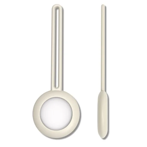 Flexibilis szilikon Apple AirTag tok kulcstartóra szürke - 2