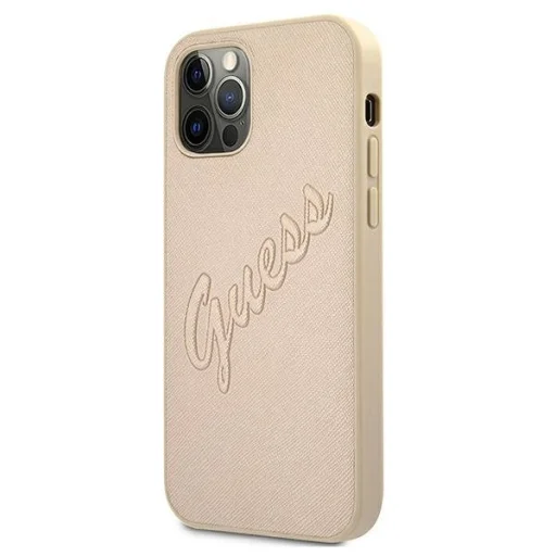 iPhone 12 Pro Max Guess GUHCP12LRSAVSLG Saffiano Vintage tok arany - 2