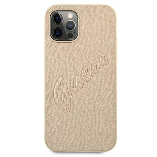 iPhone 12 Pro Max Guess GUHCP12LRSAVSLG Saffiano Vintage tok arany - 3