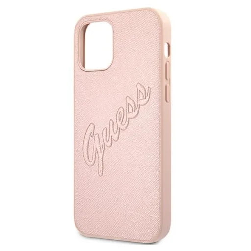 iPhone 12 Pro Max Guess GUHCP12LRSAVSRG Saffiano Vintage tok pink - 6