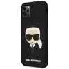 iPhone 11 Karl Lagerfeld KLHCN61SLKHBK Ikonik Karl's Head szilikon tok fekete thumbnail
