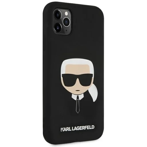 iPhone 11 Karl Lagerfeld KLHCN61SLKHBK Ikonik Karl's Head szilikon tok fekete - 4