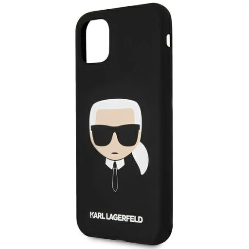 iPhone 11 Karl Lagerfeld KLHCN61SLKHBK Ikonik Karl's Head szilikon tok fekete - 5