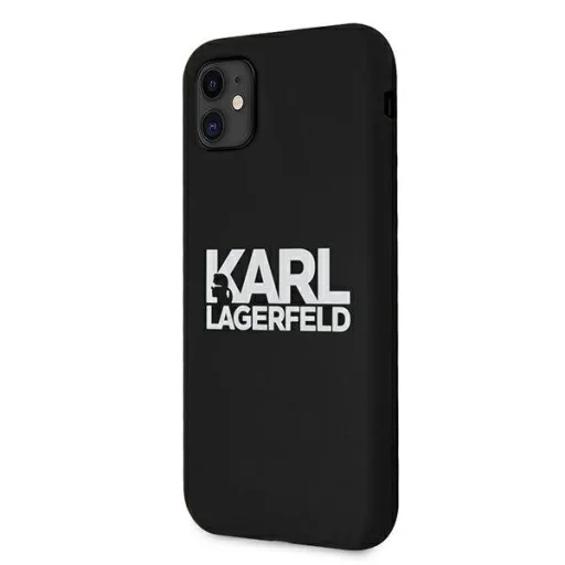 iPhone 11 Karl Lagerfeld KLHCN61SLKLRBK Szilikon tok Stack Logo fekete - 2