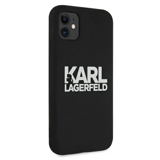 iPhone 11 Karl Lagerfeld KLHCN61SLKLRBK Szilikon tok Stack Logo fekete - 3