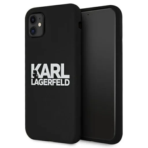 iPhone 11 Karl Lagerfeld KLHCN61SLKLRBK Szilikon tok Stack Logo fekete - 1