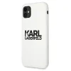 iPhone 11 Karl Lagerfeld KLHCN61SLKLWH Szilikon tok Stack Logo fehér thumbnail