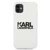 iPhone 11 Karl Lagerfeld KLHCN61SLKLWH Szilikon tok Stack Logo fehér thumbnail