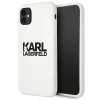 iPhone 11 Karl Lagerfeld KLHCN61SLKLWH Szilikon tok Stack Logo fehér thumbnail
