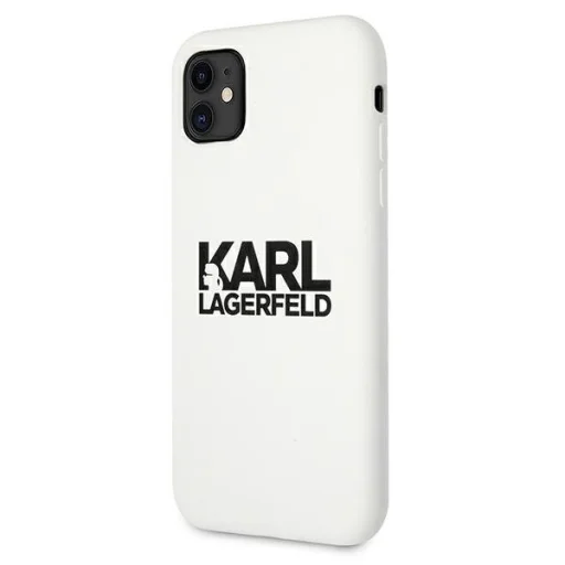 iPhone 11 Karl Lagerfeld KLHCN61SLKLWH Szilikon tok Stack Logo fehér - 2