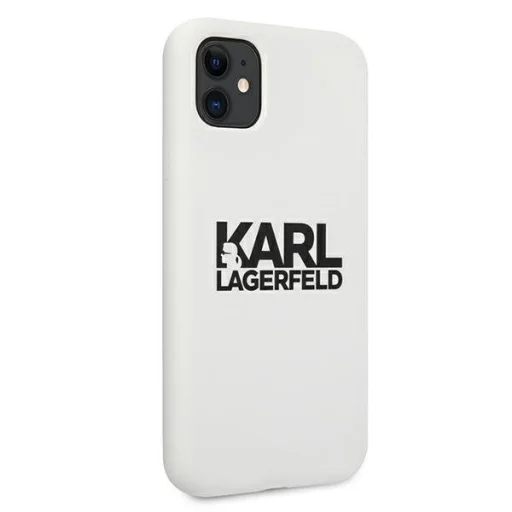 iPhone 11 Karl Lagerfeld KLHCN61SLKLWH Szilikon tok Stack Logo fehér - 5