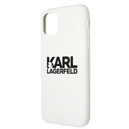 iPhone 11 Karl Lagerfeld KLHCN61SLKLWH Szilikon tok Stack Logo fehér - 6