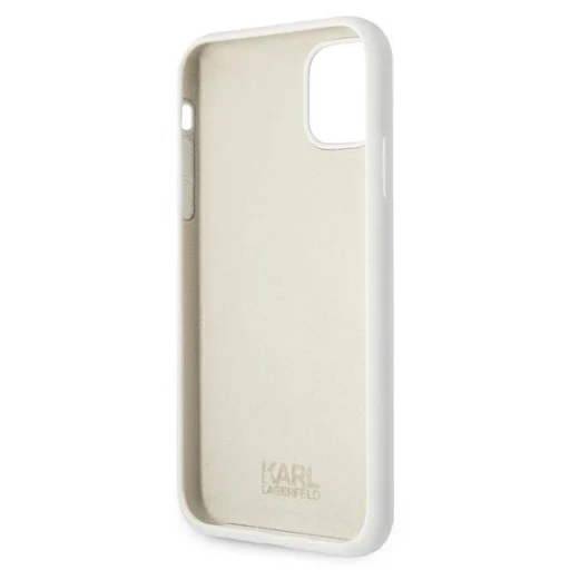 iPhone 11 Karl Lagerfeld KLHCN61SLKLWH Szilikon tok Stack Logo fehér - 7