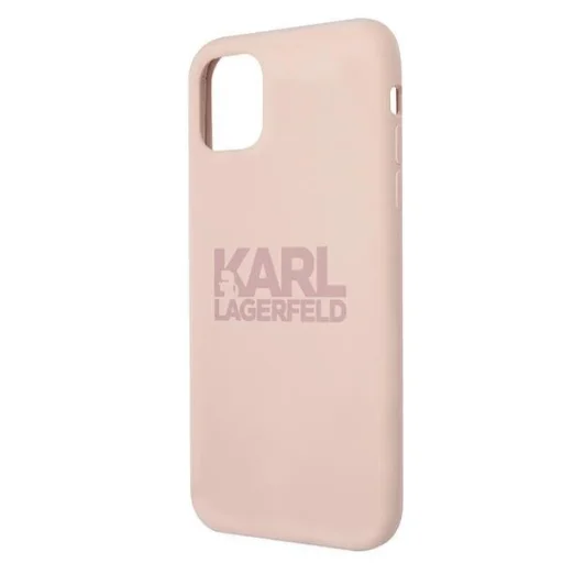 iPhone 11 Karl Lagerfeld KLHCN61STKLTLP Szilikon tok Stack Logo pink - 6