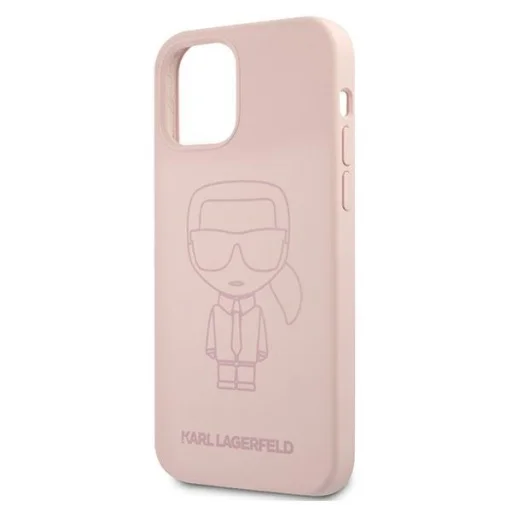 iPhone 12/12 Pro Karl Lagerfeld KLHCP12MSILTTPI Ikonik Outline szilikon tok rózsaszín - 6
