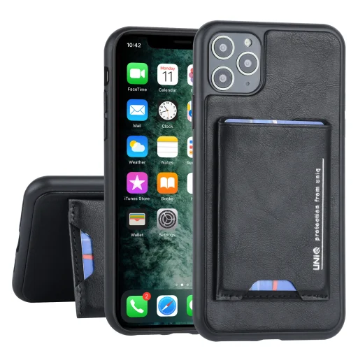 UNIQ Bruin tok kártyatartóval iPhone 11 Pro MAX fekete - 1
