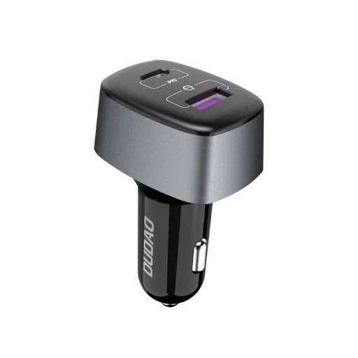 Dudao Szivargyújtós autós töltő USB-A / USB Type-C PD 60W QC. 4.0 22,5 W fekete (R7XS) - 4