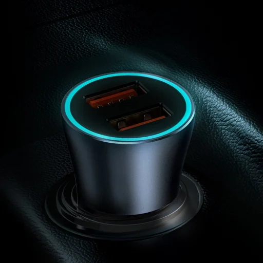 Baseus Golden Contactor Pro Autós szivargyújtós töltő USB Type-C / USB 40W PD 3.0 QC 4.0 + SCP FCP AFC szürke (CCJD-0G) - 21