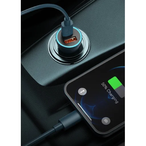 Baseus Golden Contactor Pro Autós szivargyújtós töltő USB Type-C / USB 40W PD 3.0 QC 4.0 + SCP FCP AFC szürke (CCJD-0G) - 12