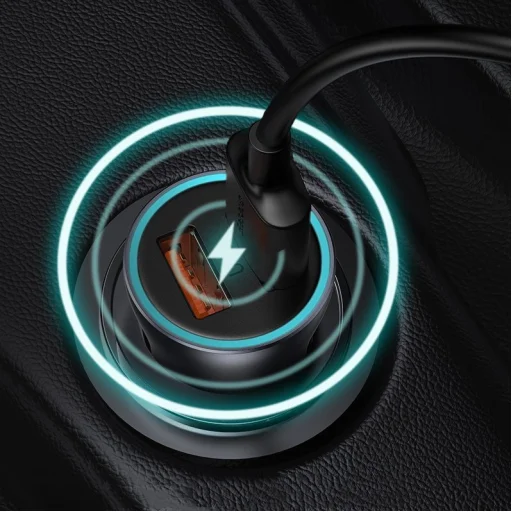 Baseus Golden Contactor Pro Autós szivargyújtós töltő USB Type-C / USB 40W PD 3.0 QC 4.0 + SCP FCP AFC szürke (CCJD-0G) - 15