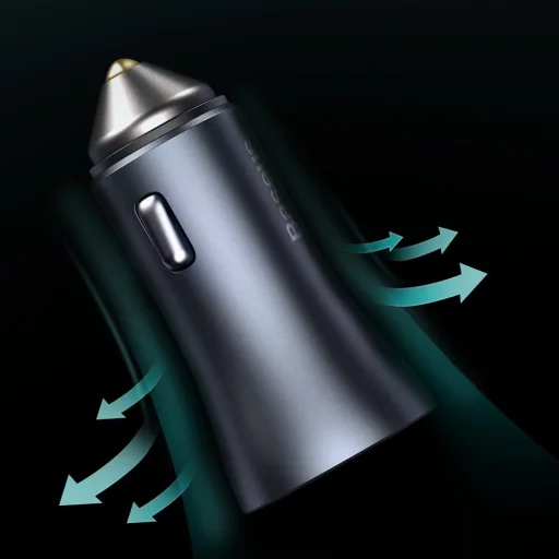 Baseus Golden Contactor Pro Autós szivargyújtós töltő USB Type-C / USB 40W PD3.0 QC4.0+ SCP FCP AFC + Lightning kábel kék (TZCCJD-03) - 16