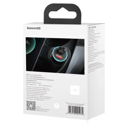 Baseus Golden Contactor Pro Autós gyorstöltő 2xUSB 40W QC SCP FCP AFC szürke (CCJD-A0G) - 21