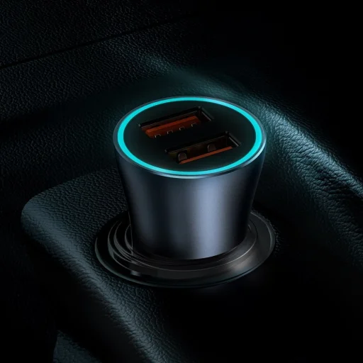 Baseus Golden Contactor Pro Autós gyorstöltő 2xUSB 40W QC SCP FCP AFC szürke (CCJD-A0G) - 6