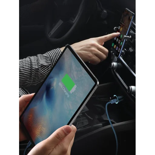 Baseus Golden Contactor Pro Autós gyorstöltő 2xUSB 40W QC SCP FCP AFC szürke (CCJD-A0G) - 10