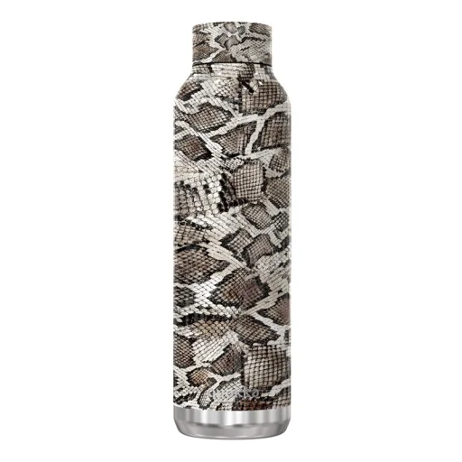 Quokka Solid vákum szigetelt vizesüveg, rozsdamentes acél kulacs 630 ml Snake print - 1