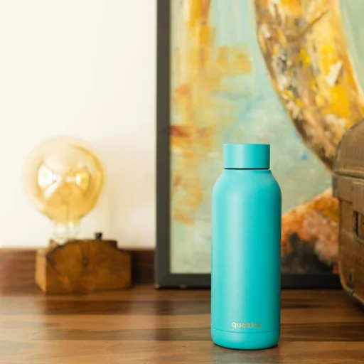 Quokka Solid vákum szigetelt vizesüveg, rozsdamentes acél kulacs 510 ml Bold Turquoise - 3