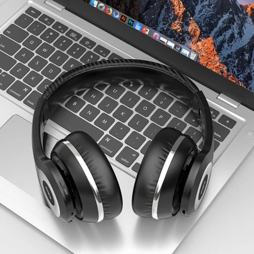 Ausdom Vezeték nélküli Bluetooth 5.0 fejhallgató ANC (Aktív Zajszűréssel) fekete/piros (ANC10) - 8