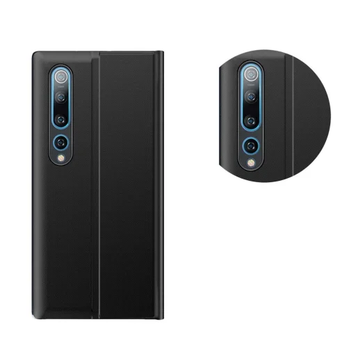 Xiaomi Mi 10 Pro / Xiaomi Mi 10 New Sleep Case fliptok fekete - 3