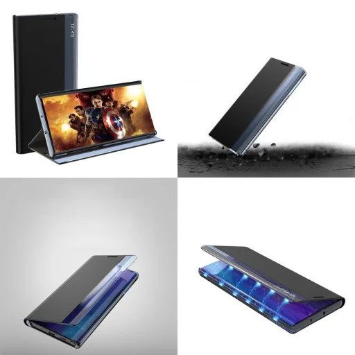 Xiaomi Mi 10 Pro / Xiaomi Mi 10 New Sleep Case fliptok fekete - 9