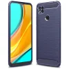 Carbon szénszál mintájú TPU tok Xiaomi Redmi 9C kék thumbnail