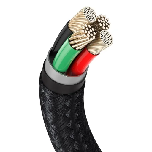 Baseus Cafule Metal nylon harisnyázott USB/ Lightning kábel 2.4A 2m fekete (CALJK-B01) - 6