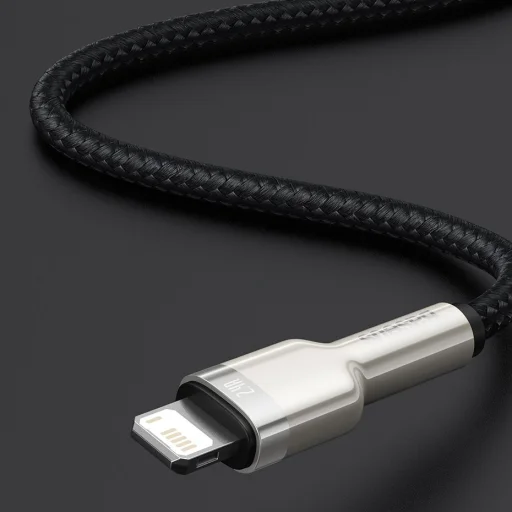 Baseus Cafule Metal nylon harisnyázott USB/ Lightning kábel 2.4A 2m fekete (CALJK-B01) - 15