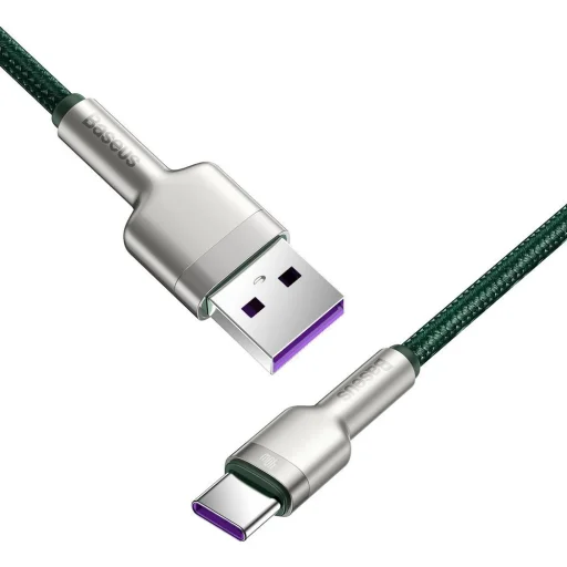 Baseus Cafule Metal nylon harisnyázott USB/ USB Type-C (10V / 4A) SCP kábel 40W 2m zöld (CATJK-B06) - 5