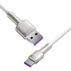 Baseus Cafule Metal nylon harisnyázott USB/ USB Type-C (10V / 4A) SCP kábel 40W 1m fehér (CATJK-A02) thumbnail