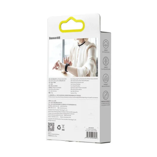 Baseus Slip-Thru óraszíj Apple Watch 3/4/5/6/7/8/SE 38/40/41 mm fekete (LBWSE-01) - 9