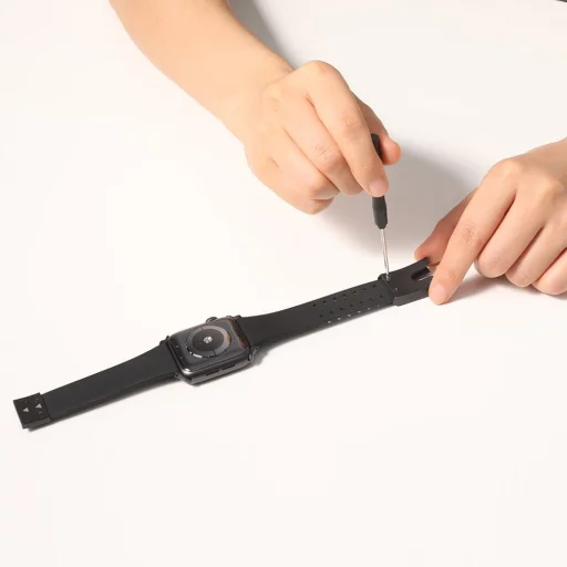 Baseus Slip-Thru óraszíj Apple Watch 3/4/5/6/7/8/SE 38/40/41 mm fekete (LBWSE-01) - 14