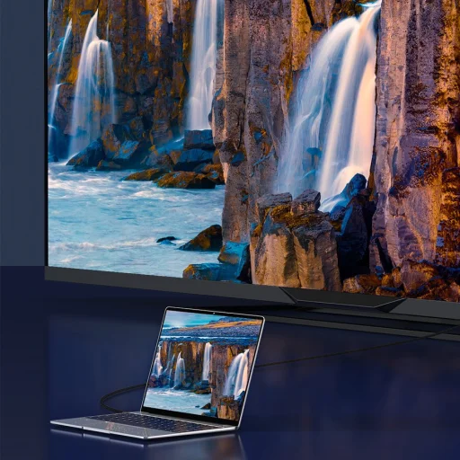 Baseus HDMI 2.1 kábel 8K 60 Hz 48 Gbps / 4K 120 Hz / 2K 144 Hz 3D eARC QMS Dynamic HDR VRR ALLM 1m fekete (CAKGQ-J01) - 11