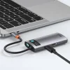 Baseus Metal Gleam 4in1 HUB USB Type-C - USB Type-C PD 100W / HDMI 4K 30Hz / 1x USB 3.2 Gen 1 / 1x USB 2.0 szürke (CAHUB-CY0G) thumbnail